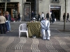  jedna z živých soch na La Rambla, steelskyblue